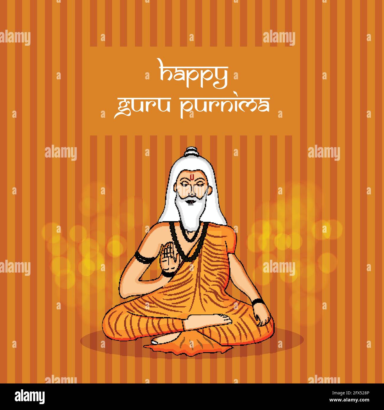 Guru Purnima sfondo Illustrazione Vettoriale