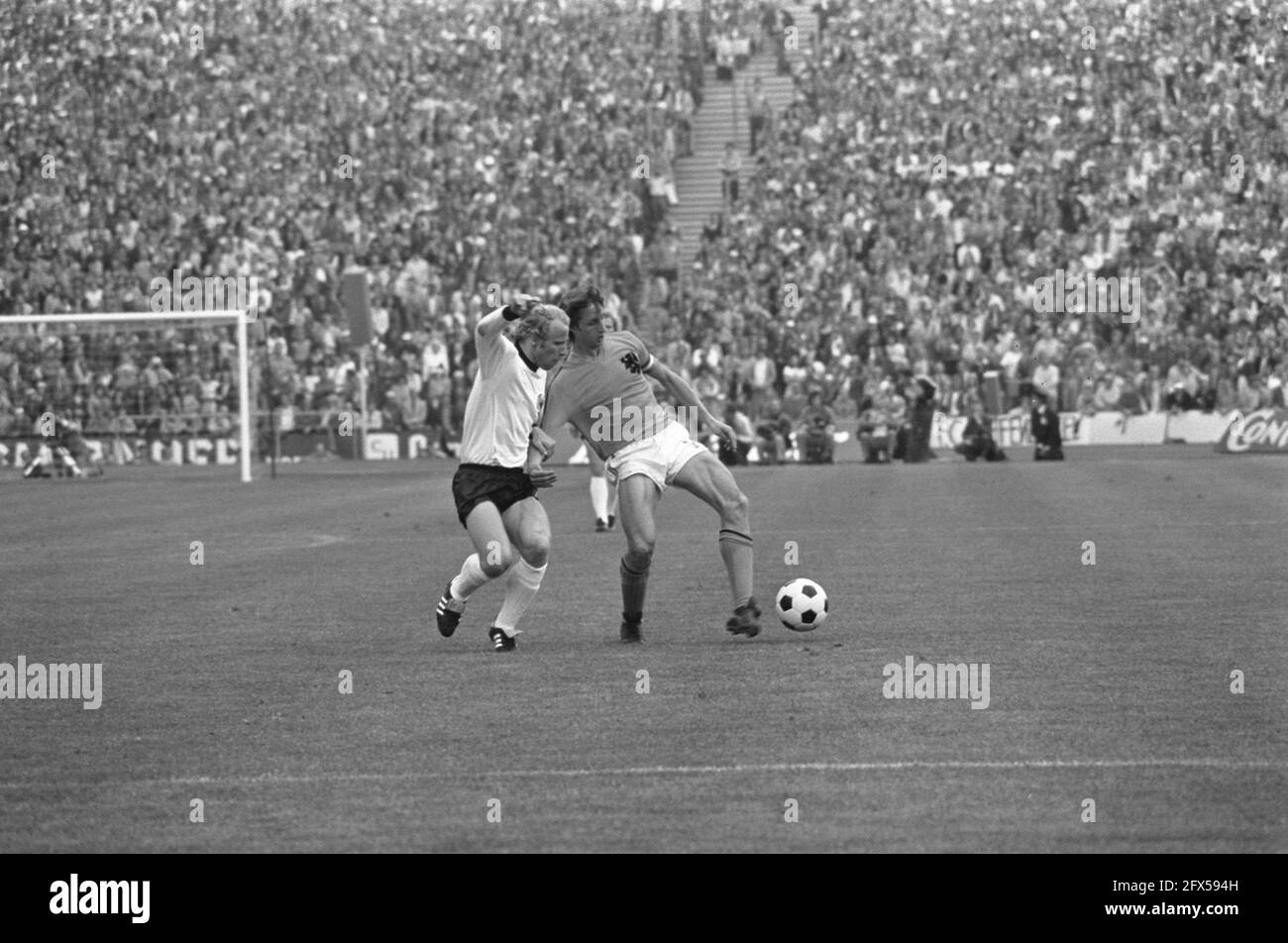 World Cup final 1974 a Monaco di Baviera, Germania occidentale contro Paesi Bassi 2-1; Game Moments, 7 luglio 1974, finals, Sport, calcio, campionati del mondo, Paesi Bassi, foto agenzia stampa del XX secolo, notizie da ricordare, documentario, fotografia storica 1945-1990, storie visive, Storia umana del XX secolo, che cattura momenti nel tempo Foto Stock