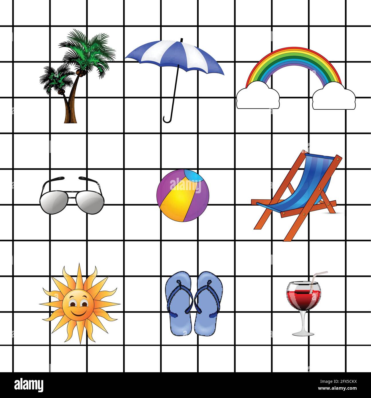 Monsone stagione background Illustrazione Vettoriale