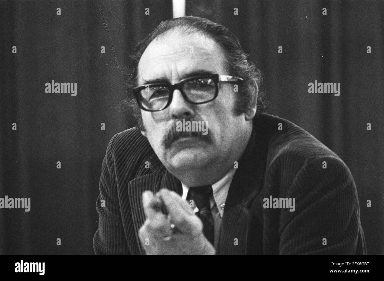 Riunione dell'istituzione del Partito popolare progressista evangelico (PPE) a Utrecht; 22, 23 J. W. E. Riemens, 24, 25 J. J. Tas (capi), 28 gennaio 1978, riunioni, Paesi Bassi, foto agenzia stampa del xx secolo, notizie da ricordare, documentario, fotografia storica 1945-1990, storie visive, Storia umana del XX secolo, che cattura momenti nel tempo Foto Stock