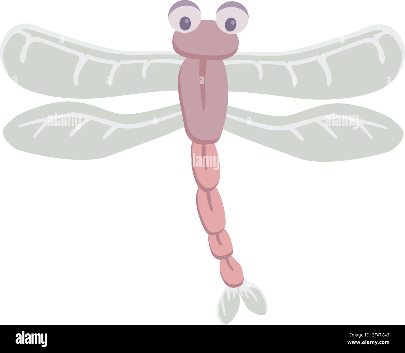Illustrazione vettoriale di un piccolo libellula che vola Illustrazione Vettoriale