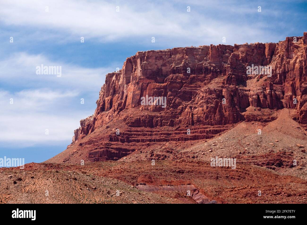 Vermilion Cliffs visto dalla strada statale 89, Arizona, Stati Uniti d'America Foto Stock