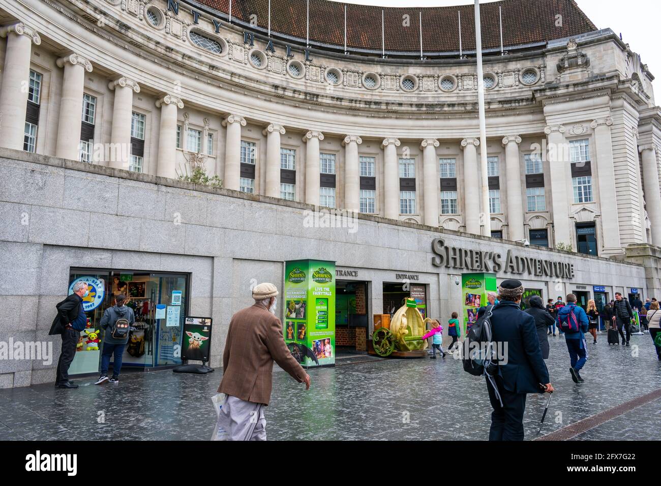 Londra. Regno Unito- la popolare attrazione Shrek's Adventure nel Riverside Building riapre per i visitatori come il paese emerge dal blocco Covid-19. Foto Stock