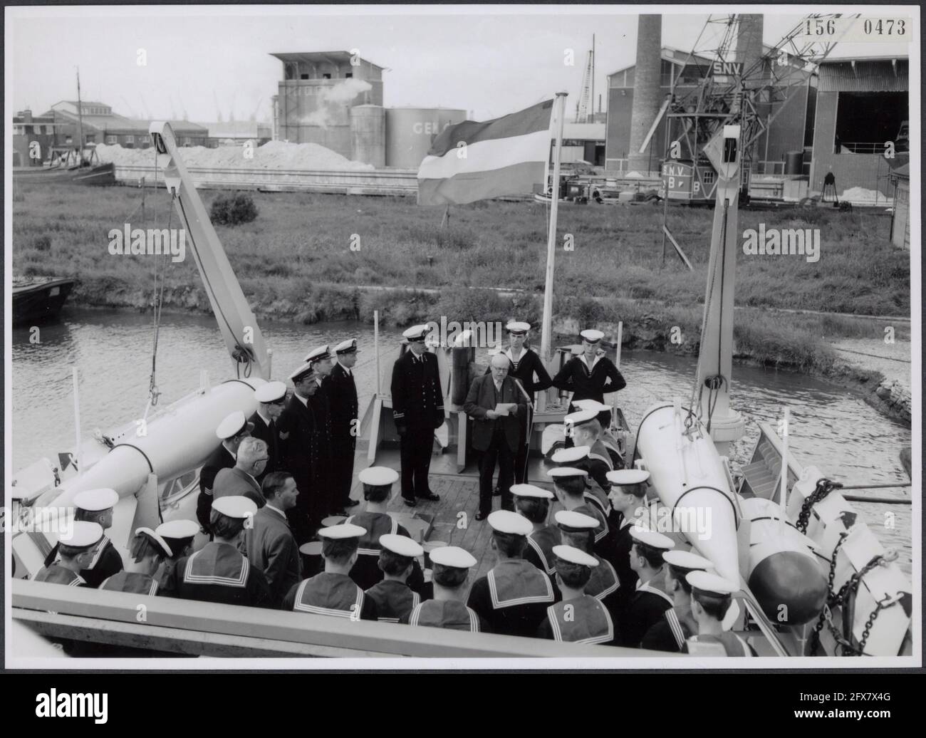 Collezione Collezione Paesi Bassi Government Information Service Own, numero foto 156-0473, 1956, Paesi Bassi, foto agenzia stampa del XX secolo, notizie da ricordare, documentario, fotografia storica 1945-1990, storie visive, Storia umana del XX secolo, che cattura momenti nel tempo Foto Stock