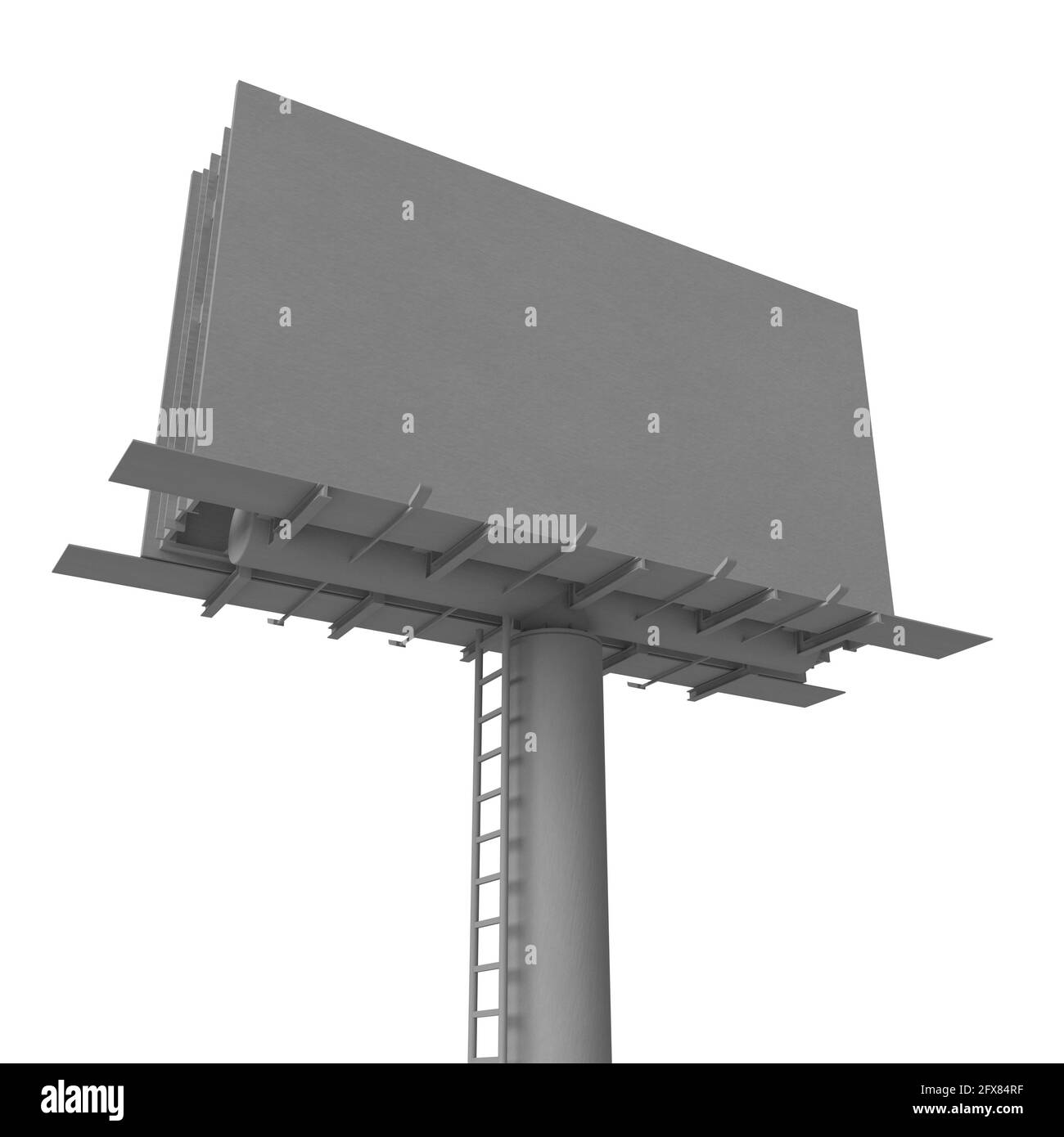 Cartellone vuoto con faretto Foto Stock