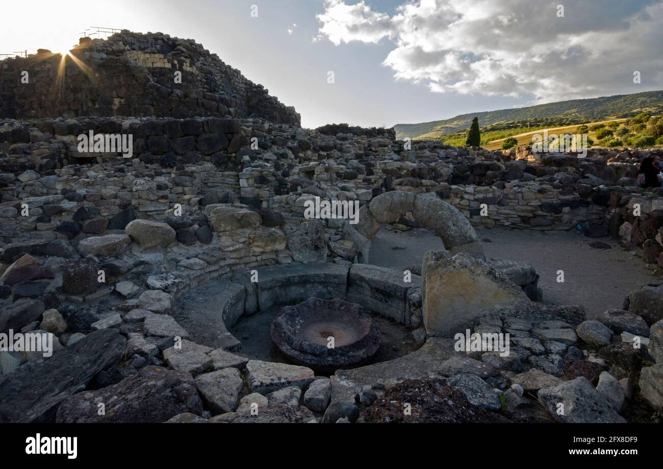 Nuraghe Barumini, Sardegna Foto Stock