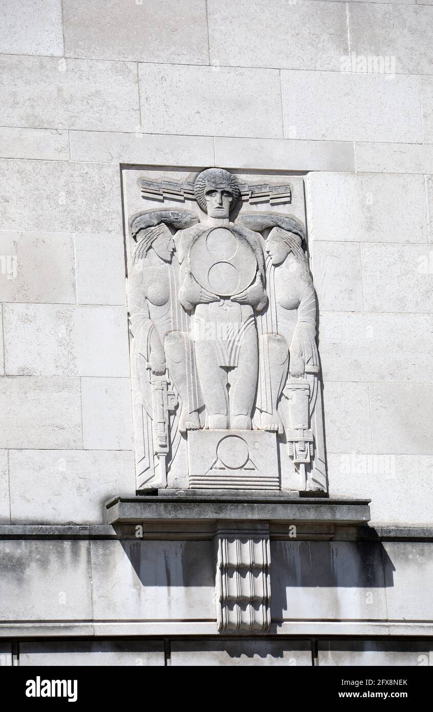 Rilievo art deco a Liverpool Foto Stock
