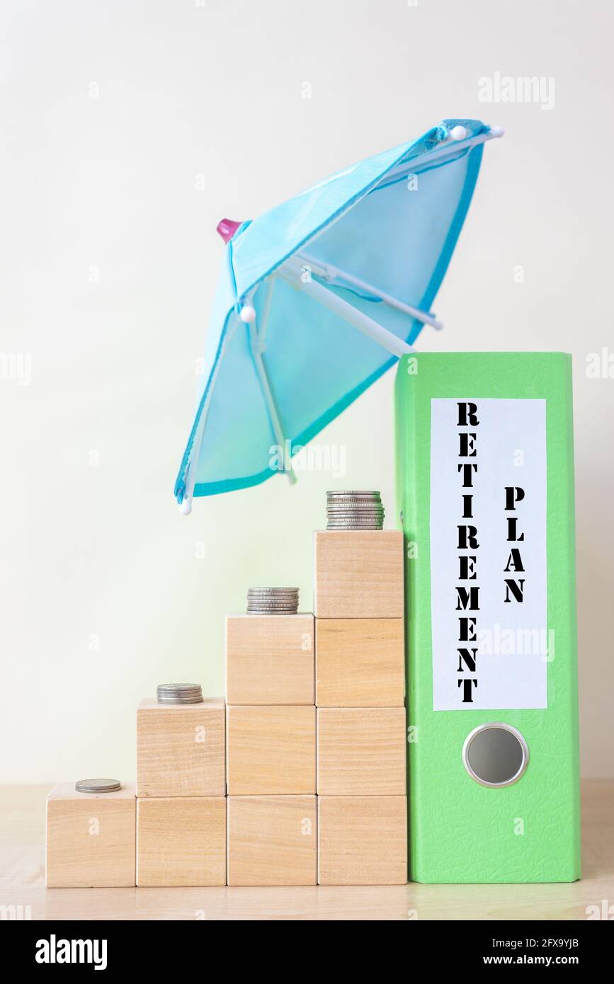Concetto di previdenza. Foto Stock