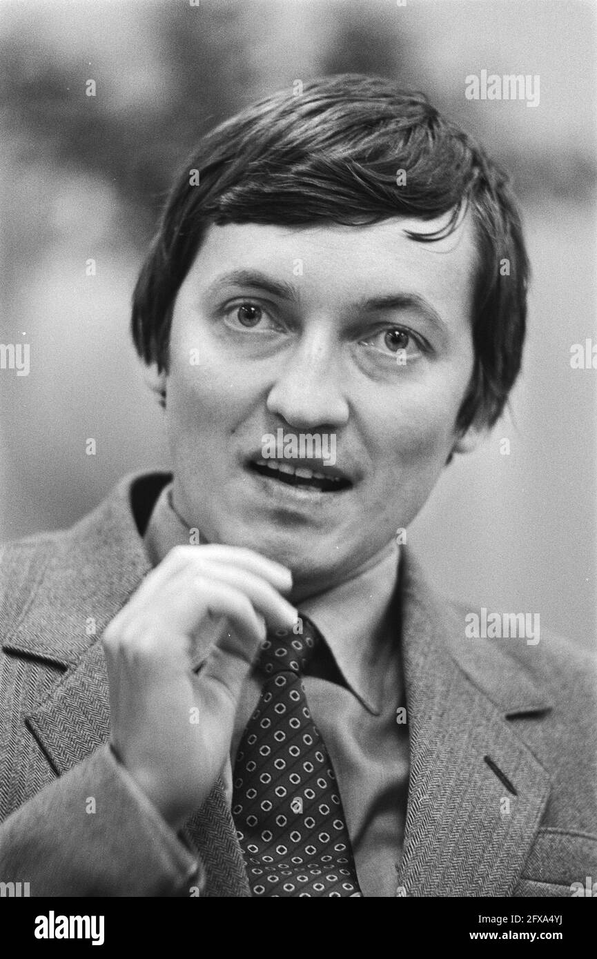 Anatoli Karpov, 12 ottobre 1983, ritratti, scacchi, Games, Paesi Bassi, foto agenzia stampa del XX secolo, notizie da ricordare, documentario, fotografia storica 1945-1990, storie visive, Storia umana del XX secolo, che cattura momenti nel tempo Foto Stock