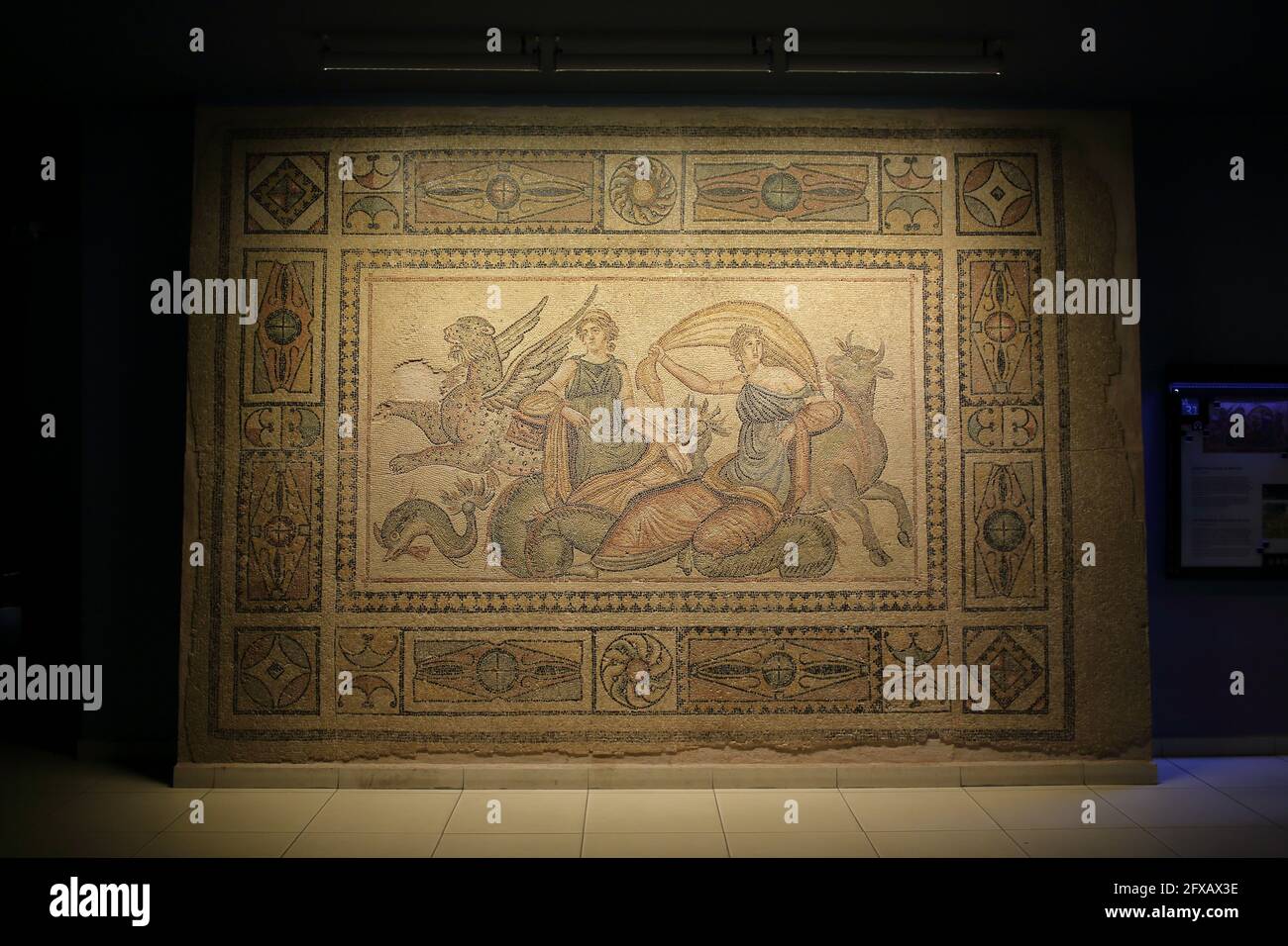 Museo dei mosaici di Gaziantep Zeugma, una delle più grandi collezioni di mosaici romani al mondo. Foto Stock