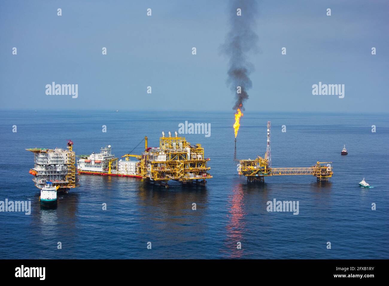 Il complesso totale DEL petrolio e del gas, offshore nigeriano Foto Stock