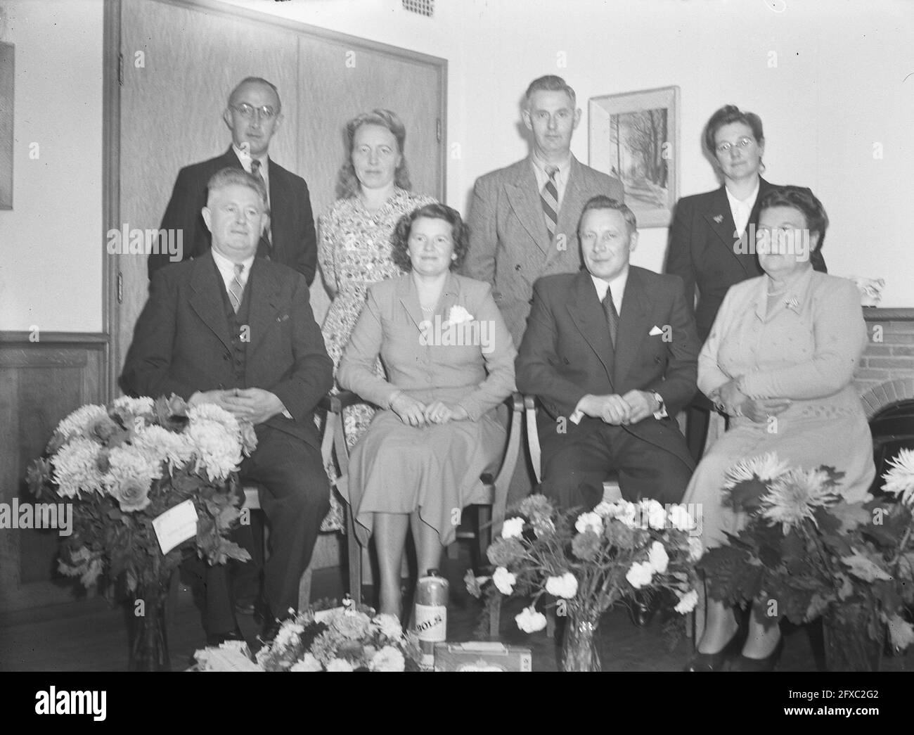 Jubilee nuova fabbrica di Cliche, 15 ottobre 1949, fabbriche, giubilee, I Paesi Bassi, foto agenzia stampa del XX secolo, notizie da ricordare, documentario, fotografia storica 1945-1990, storie visive, Storia umana del XX secolo, che cattura momenti nel tempo Foto Stock