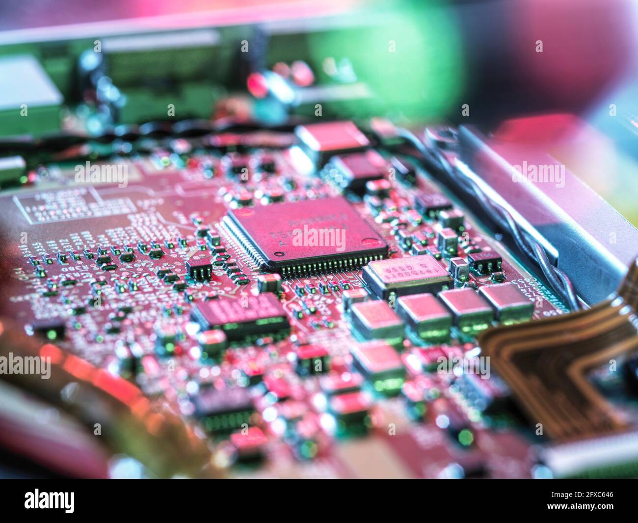 Scheda a circuito elettronico con il processore Foto Stock