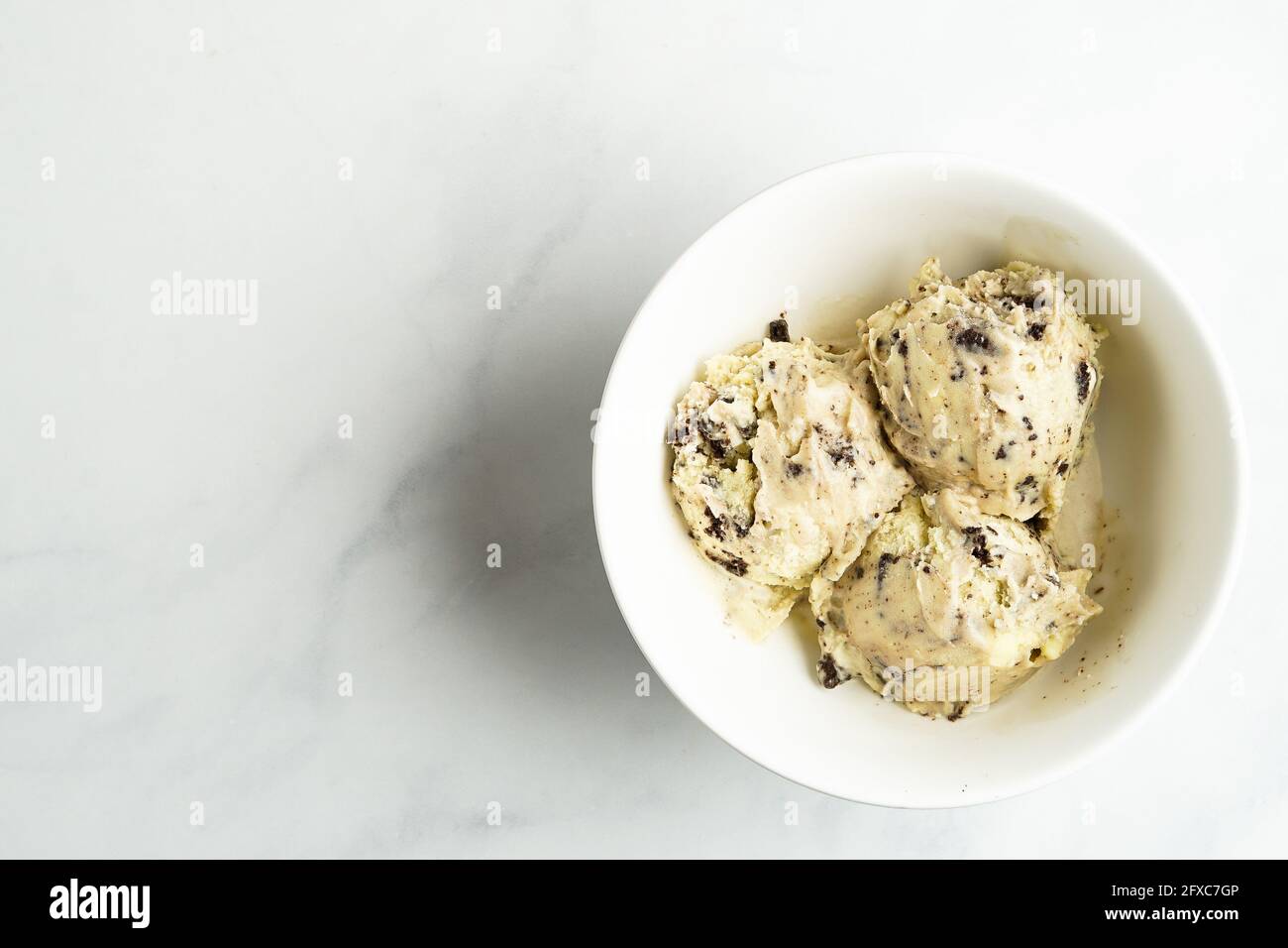 Biscotti e gelato al gelato Foto Stock