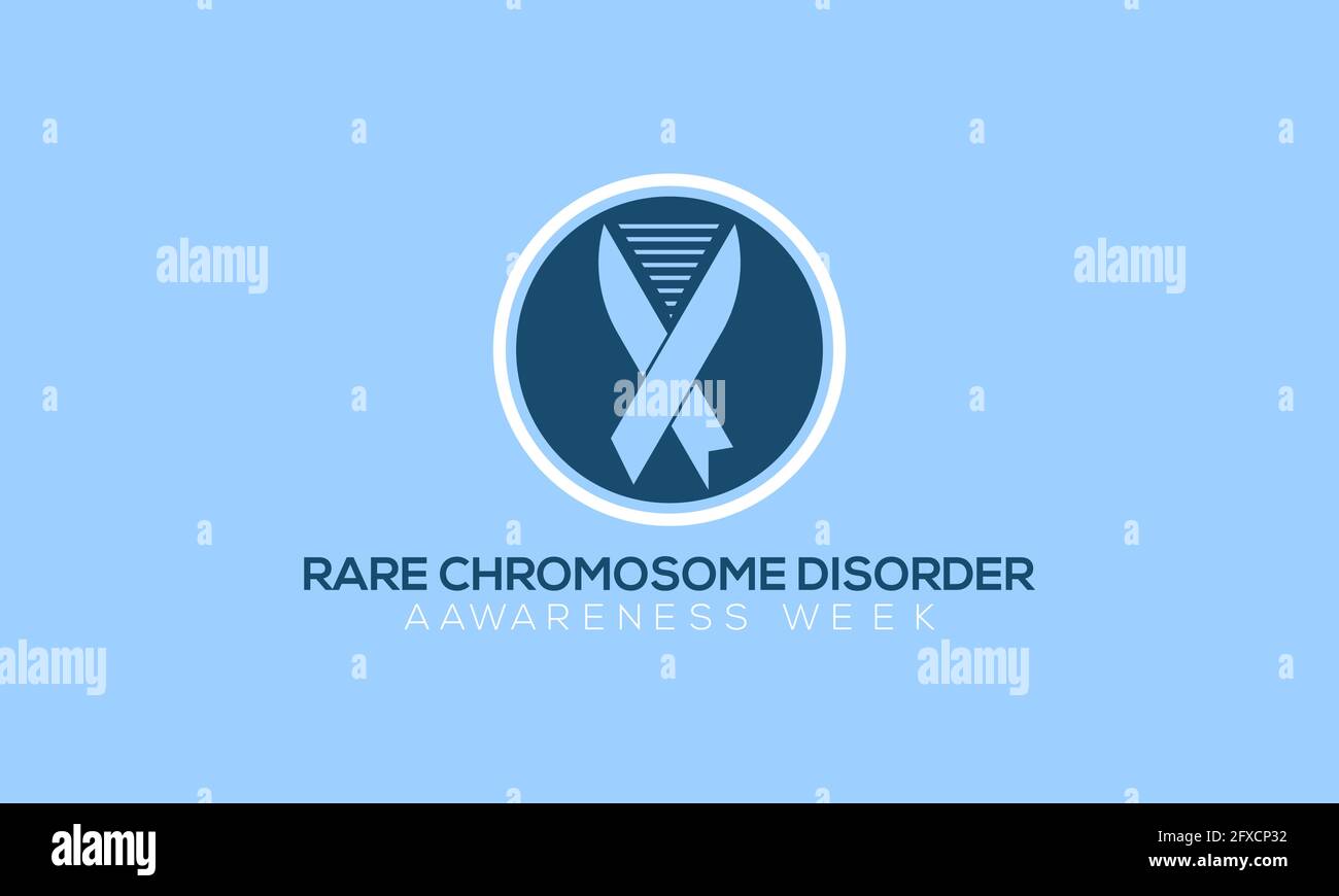 Raro cromosoma disorder awareness Week Vactor Banner osservato il mese di giugno di ogni anno. Sfondo vettoriale campagna di consapevolezza, banner, poster, modello di scheda Illustrazione Vettoriale