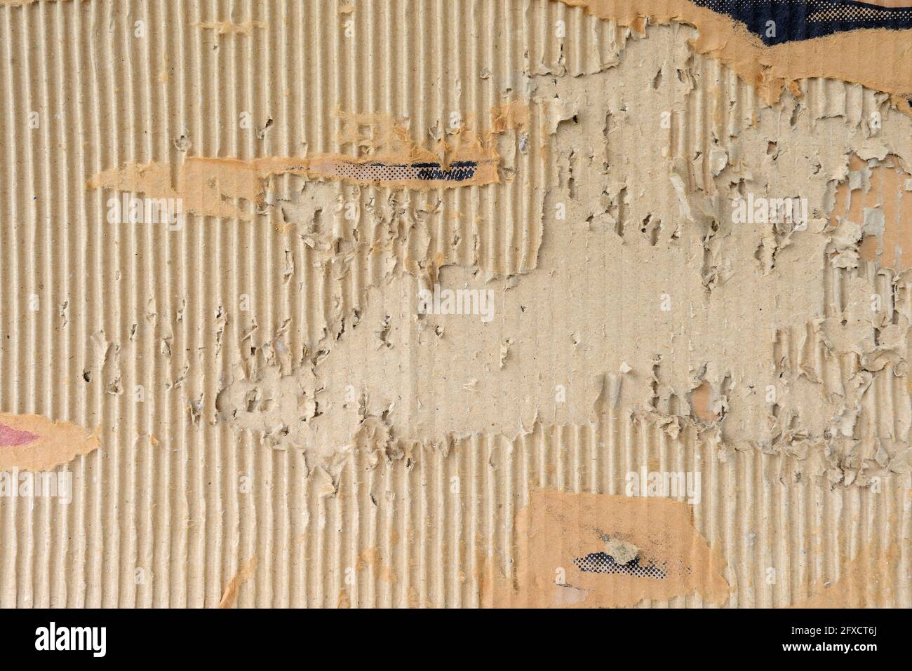 Densa consistenza di carta, materiale di imballaggio, cartone. Foto Stock