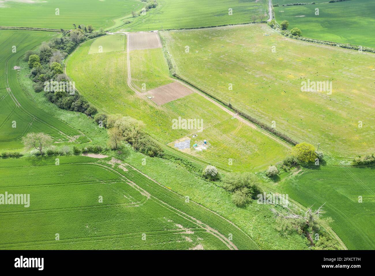 Paesaggi inglesi dall'aria Foto Stock