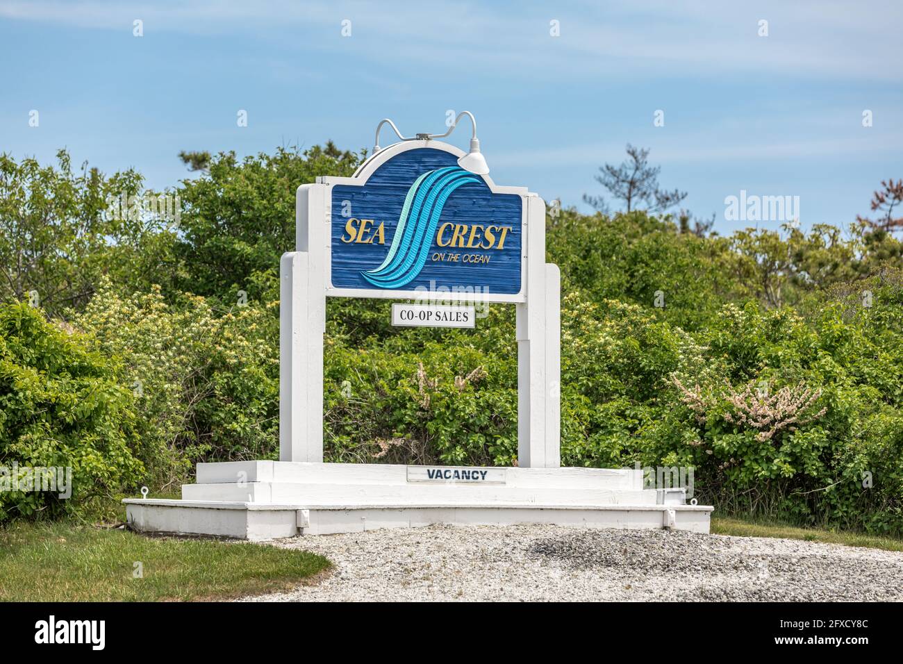 Cartello Sea Crest Resorts Foto Stock