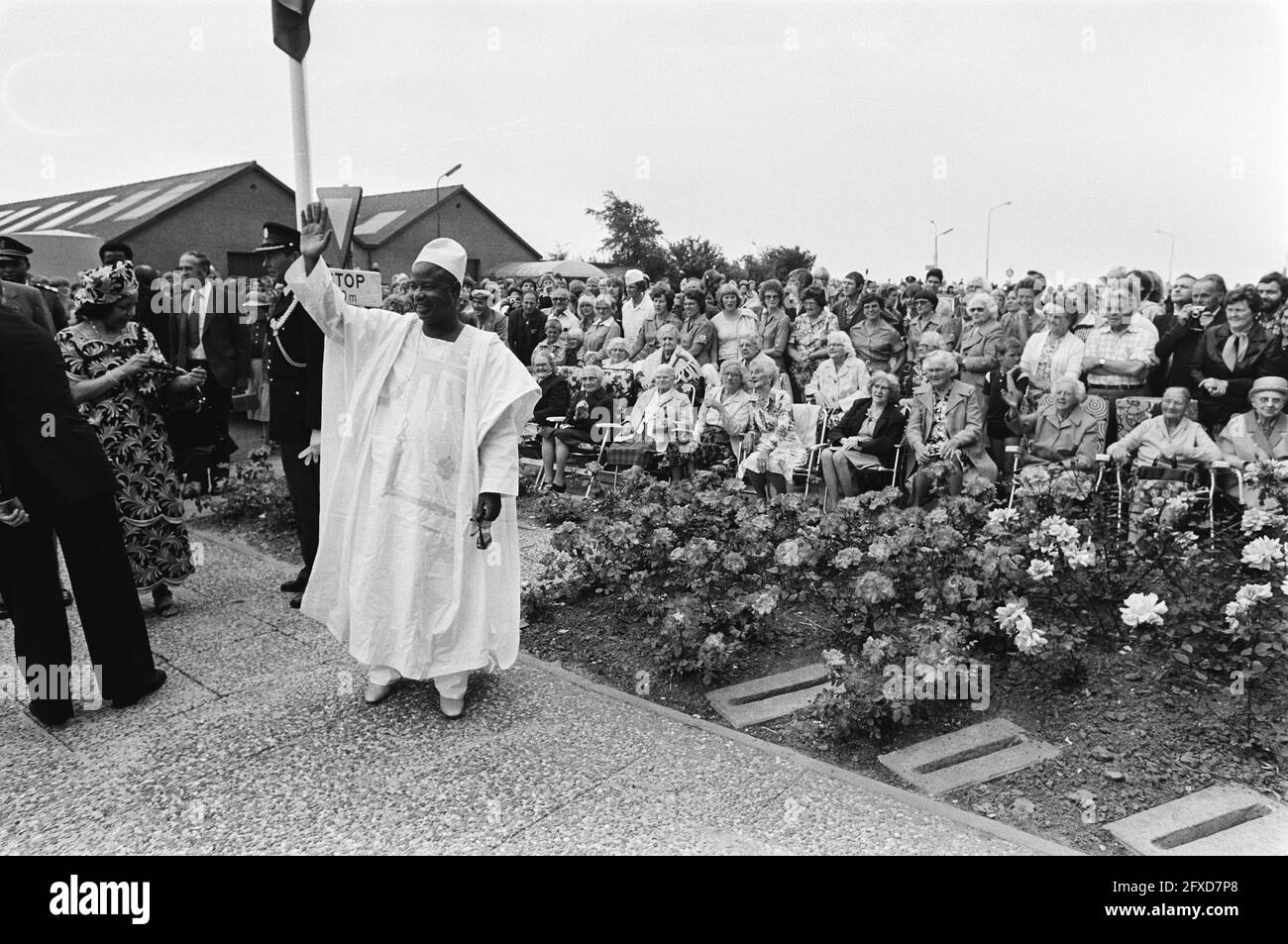 presidenti, visite di stato, fiori, 6 luglio 1979, Fiori, presidenti, visite di stato, Paesi Bassi, foto dell'agenzia stampa del XX secolo, notizie da ricordare, documentario, fotografia storica 1945-1990, storie visive, Storia umana del XX secolo, che cattura momenti nel tempo Foto Stock