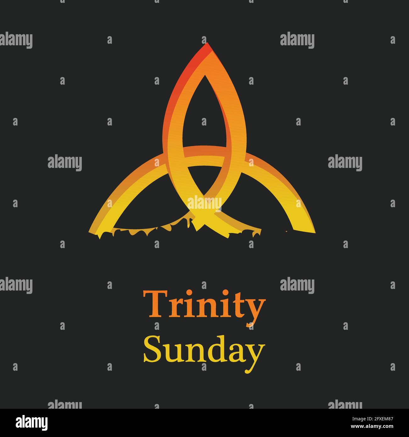 Trinità Domenica sfondo Illustrazione Vettoriale