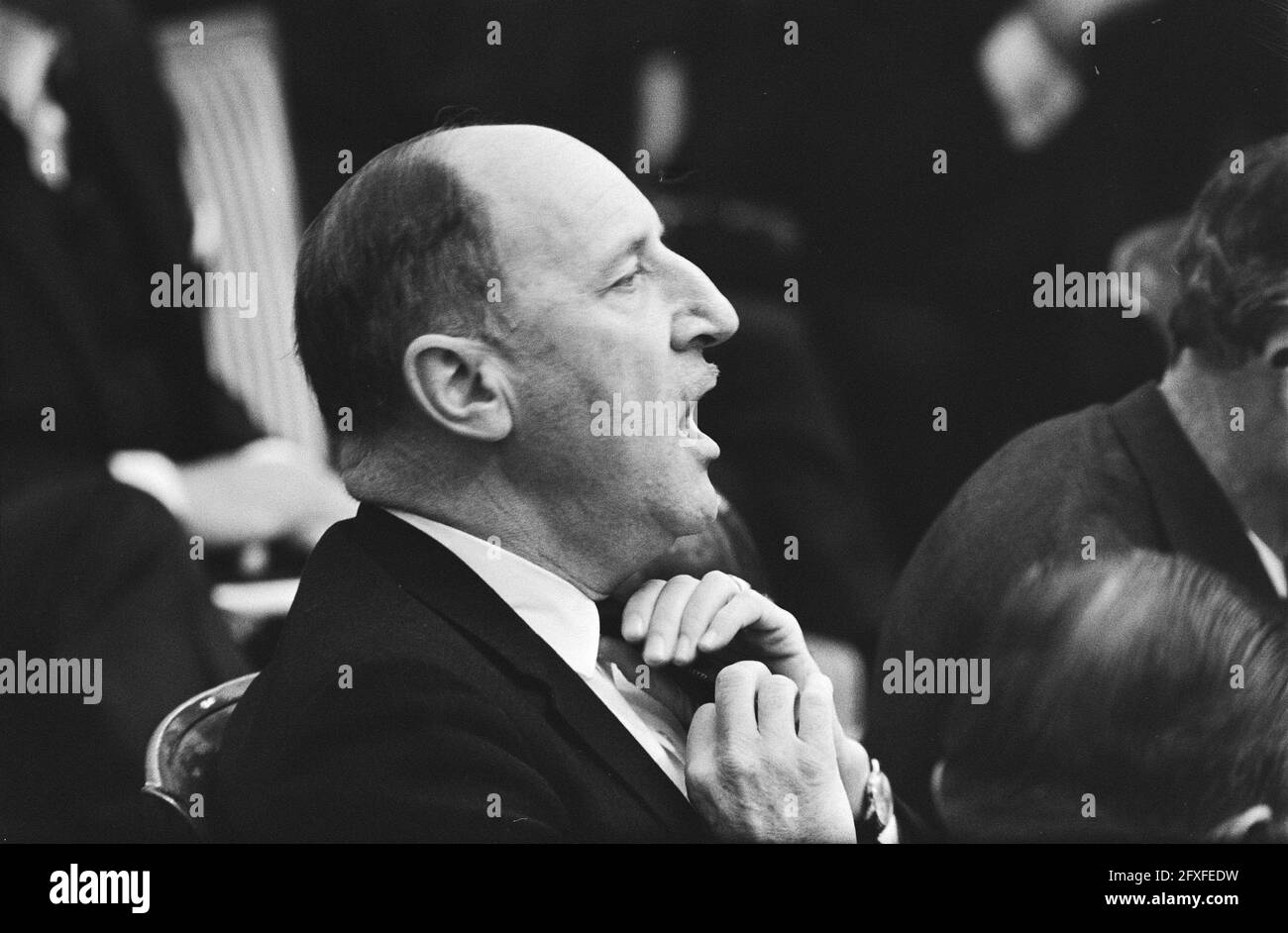 Camera dei rappresentanti, risposta del governo dopo i dibattiti di ieri sulle considerazioni generali; LUN yawning, 15 ottobre 1970, politica, I Paesi Bassi, foto agenzia stampa del XX secolo, notizie da ricordare, documentario, fotografia storica 1945-1990, storie visive, Storia umana del XX secolo, che cattura momenti nel tempo Foto Stock
