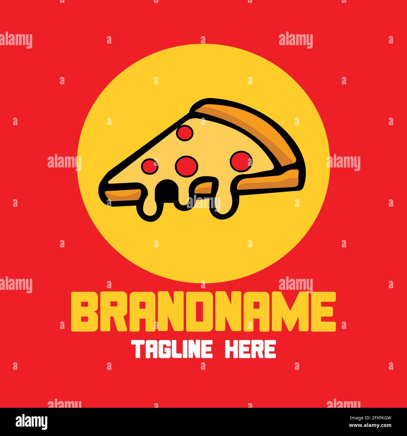 Pizza di fast food e menu urbano tema design isolato Illustrazione vettoriale Illustrazione Vettoriale