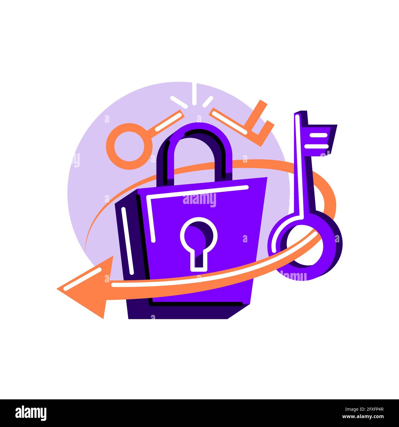 Modificare la password. Icona vettoriale in grassetto Illustrazione Vettoriale