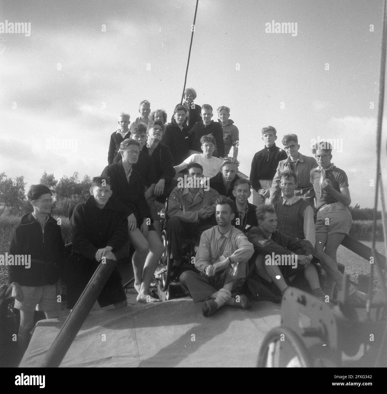 VCJC Grouw, 4 agosto 1950, campi, Paesi Bassi, foto agenzia stampa del XX secolo, notizie da ricordare, documentario, fotografia storica 1945-1990, storie visive, Storia umana del XX secolo, che cattura momenti nel tempo Foto Stock