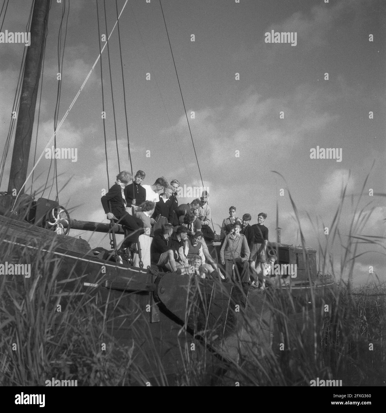 VCJC Grouw, 4 agosto 1950, campi, Paesi Bassi, foto agenzia stampa del XX secolo, notizie da ricordare, documentario, fotografia storica 1945-1990, storie visive, Storia umana del XX secolo, che cattura momenti nel tempo Foto Stock