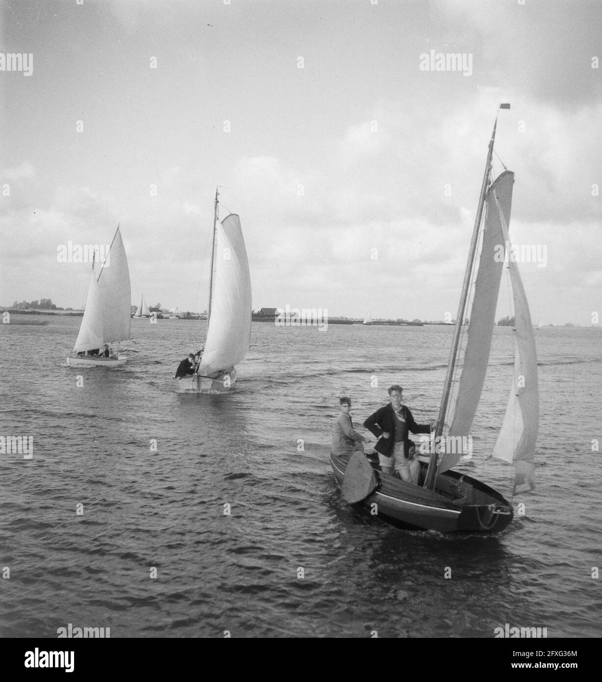 VCJC Grouw, 4 agosto 1950, campi, Paesi Bassi, foto agenzia stampa del xx secolo, notizie da ricordare, documentario, fotografia storica 1945-1990, storie visive, Storia umana del XX secolo, che cattura momenti nel tempo Foto Stock