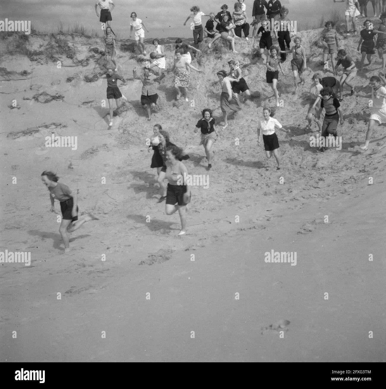 VCJC Vlieland, 4 agosto 1950, Camps, Paesi Bassi, foto agenzia stampa del xx secolo, notizie da ricordare, documentario, fotografia storica 1945-1990, storie visive, Storia umana del XX secolo, che cattura momenti nel tempo Foto Stock