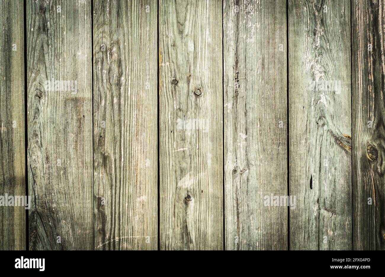 Struttura di sfondo in legno. Vecchie tavole di legno texture sfondo con vignette. Foto Stock