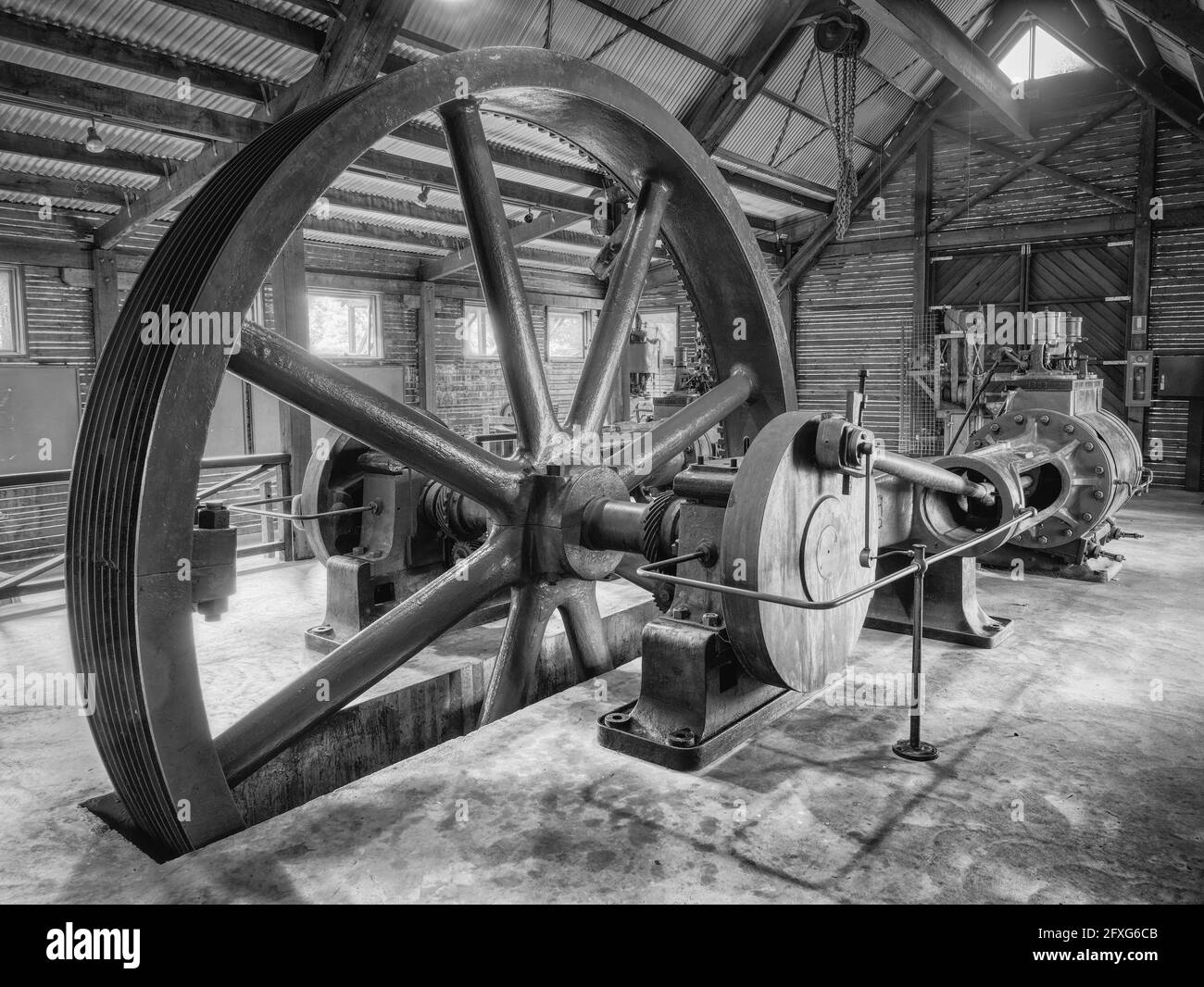 Interno del Museo dell'era del vapore a Manjimup in Australia Occidentale. Foto Stock