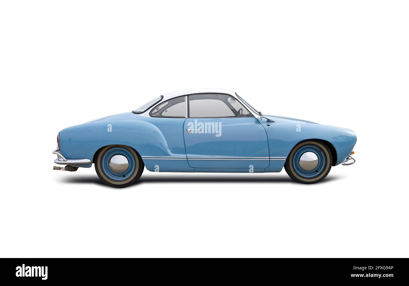Karmann Ghia isolato su sfondo bianco Foto Stock
