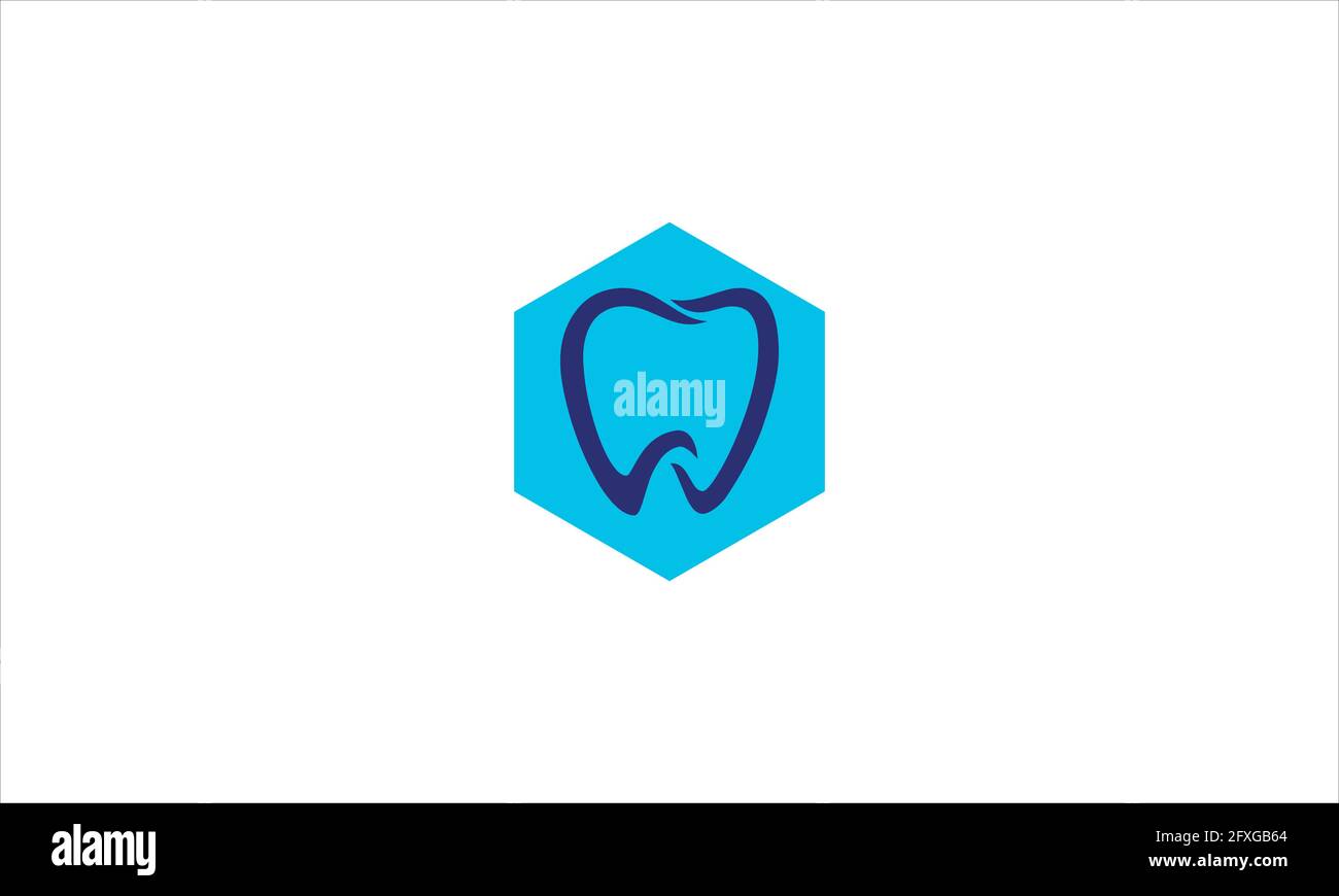 Dental Clinic Logo Template dente astratto disegno vettore dentista medico Illustrazione dell'icona del concetto di logotipo medico Illustrazione Vettoriale