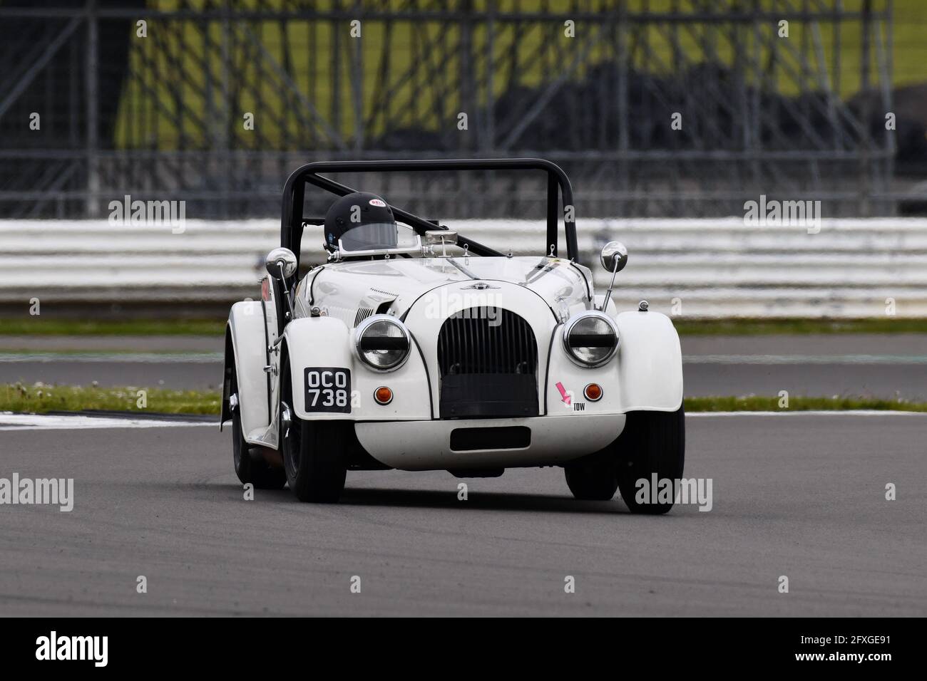 Alan House, Morgan Plus 4, HSCC Historic Road Sports Championships, Historic Sports Car Club, HSCC, International Trophy Meeting, Silverstone Grand Pr Foto Stock