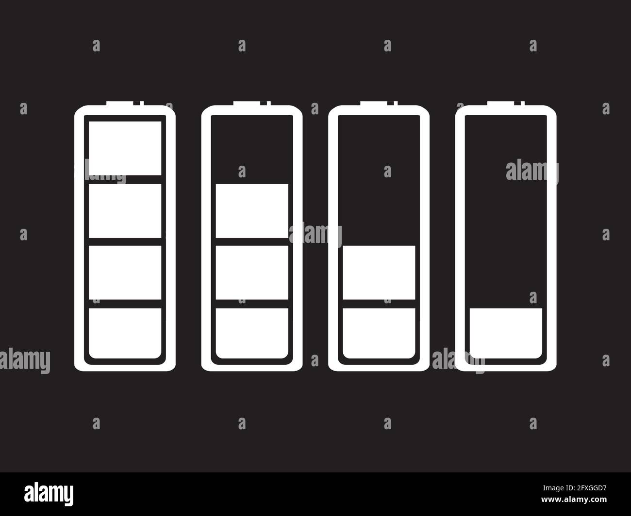 Illustrazione Vettoriale icona della spia della batteria. Illustrazione Vettoriale