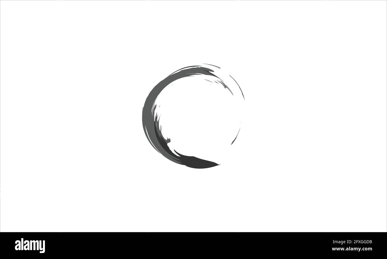 tratti di pennello vettoriale cerchi dell'illustrazione del logo dell'icona del colore modello vettore Illustrazione Vettoriale