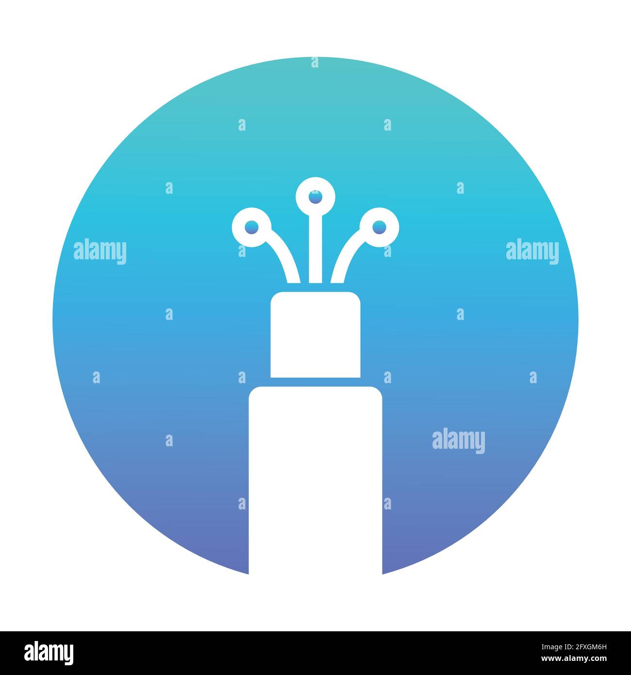 vettore icona cavo in fibra ottica per grafica, logo, sito web, social media, app mobile, illustrazione dell'interfaccia utente Illustrazione Vettoriale