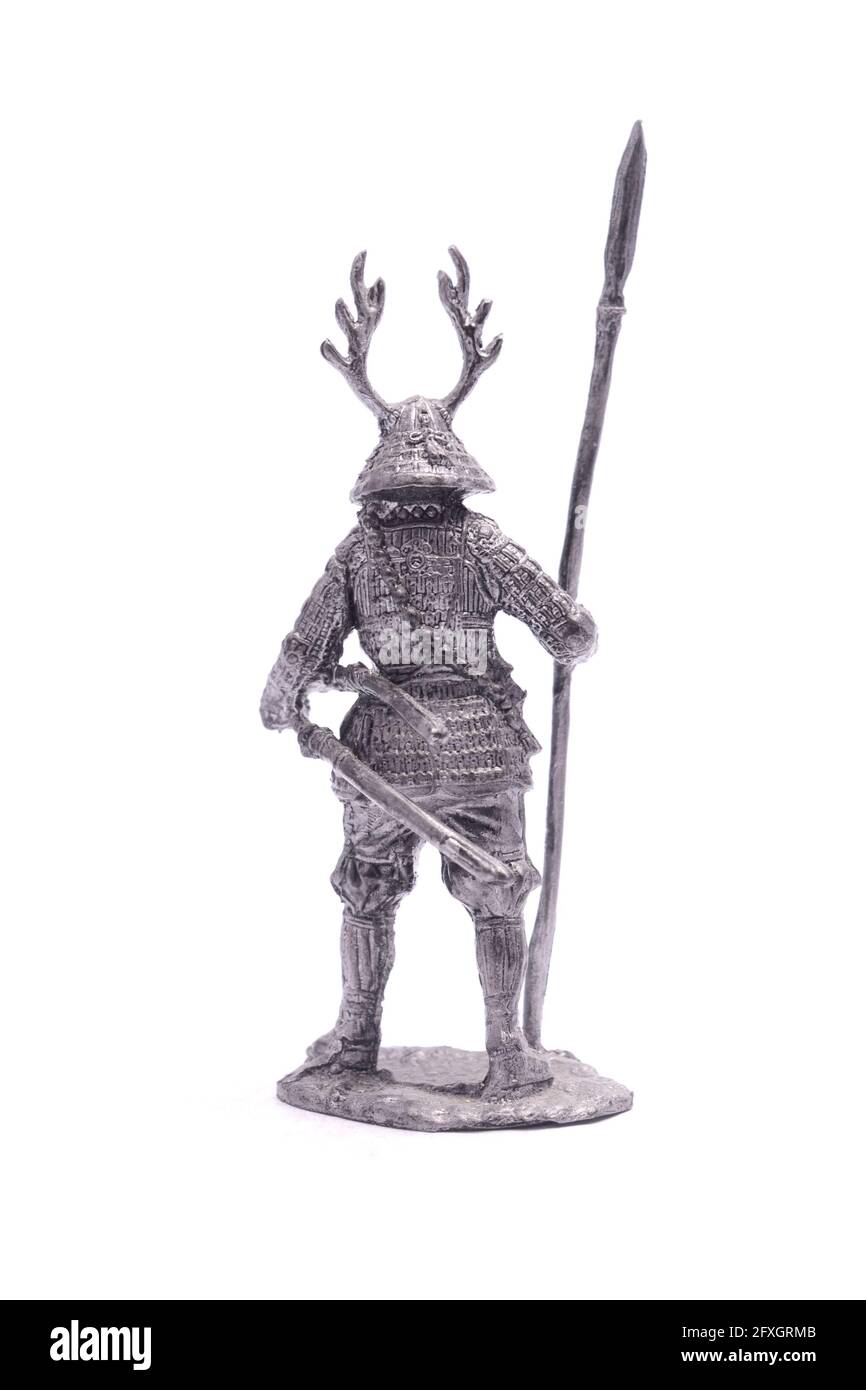 Samurai Giapponese Nella Posa Di Battaglia Illustrazione di Stock