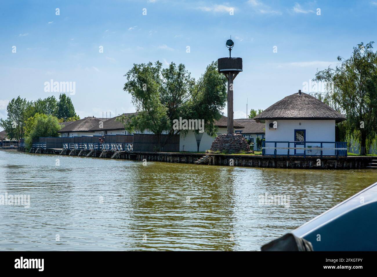 Villaggio di Gura Portitei, penisola di Portita sul delta del Danubio, Romania, Europa dell'Est Foto Stock