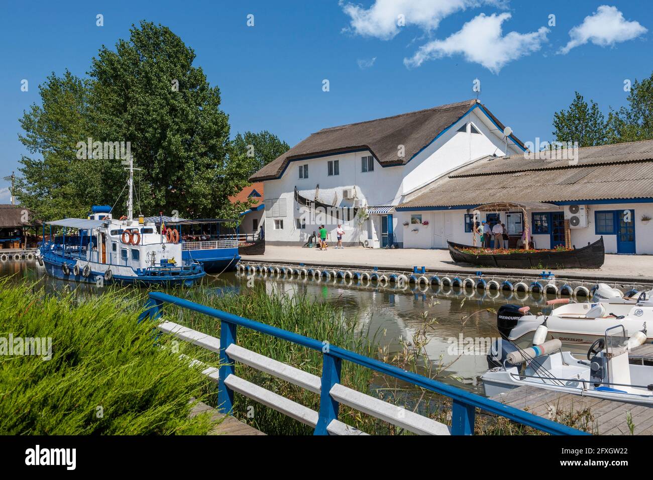 Villaggio di Gura Portitei, penisola di Portita sul delta del Danubio, Europa orientale Foto Stock