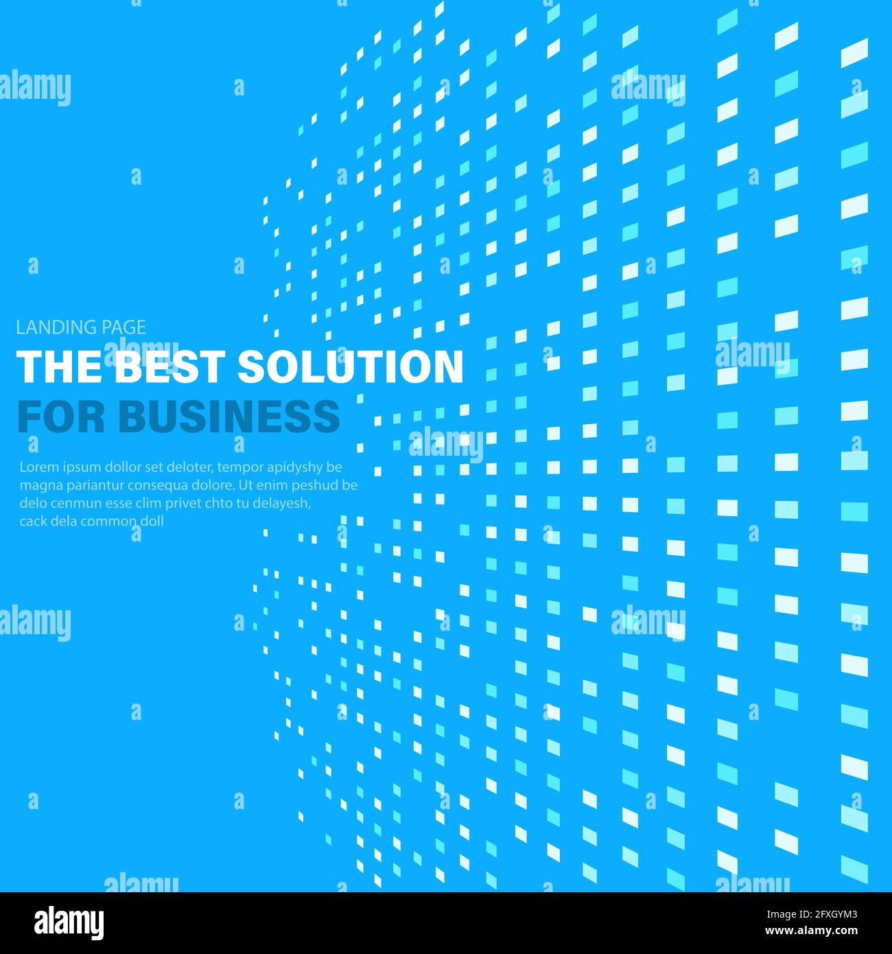 Migliori soluzioni aziendali per landing page aziendale, banner Web Illustrazione Vettoriale
