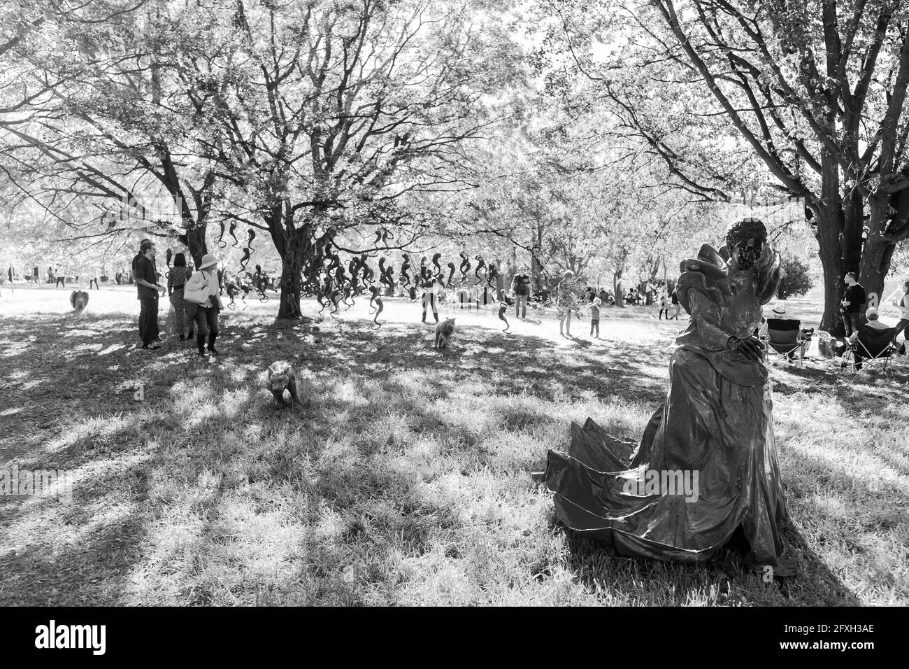 JOHANNESBURG, SUDAFRICA - 05 gennaio 2021: Johannesburg, Sudafrica - 12 2018 maggio: Mostra di sculture d'arte all'aperto al Nirox Park Foto Stock