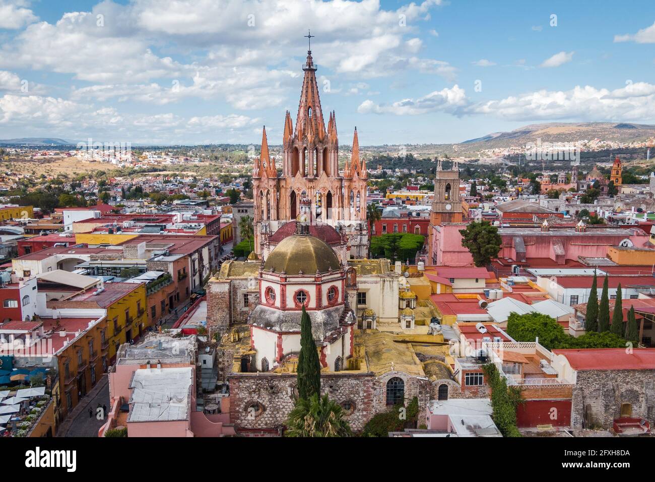 Veduta aerea di San Miguel de Allende a Guanajuato, Messico. Foto Stock