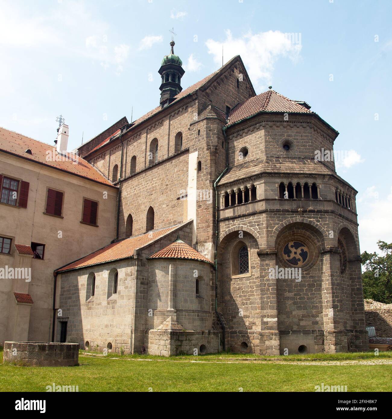 Basilica gotica e rinascimentale San Procopio nel monastero di Trebbico, sito UNESCO, Repubblica Ceca, Moravia Foto Stock