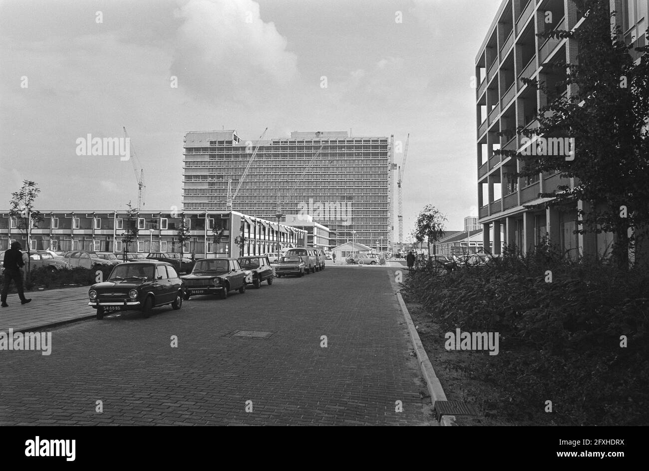 Libera Università, Amsterdam-Buitenveldert, esterni; VU Hospital (vista frontale), 22 ottobre 1970, esterni, università, I Paesi Bassi, foto agenzia stampa del XX secolo, notizie da ricordare, documentario, fotografia storica 1945-1990, storie visive, Storia umana del XX secolo, che cattura momenti nel tempo Foto Stock