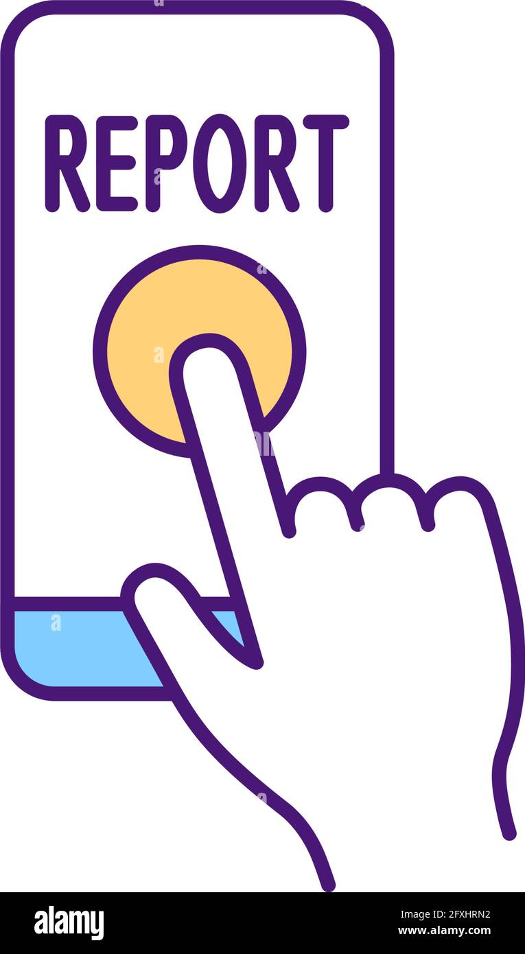 Segnalazione di incidenti bullonati icona colore RGB Illustrazione Vettoriale