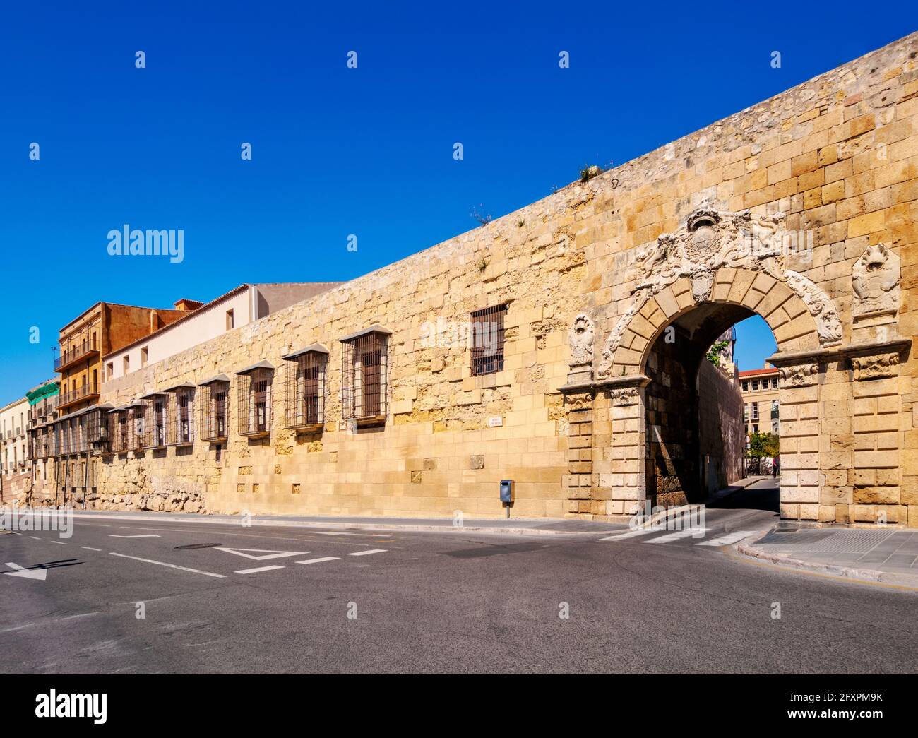 Mura della città vecchia, Tarragona, Catalogna, Spagna, Europa Foto Stock