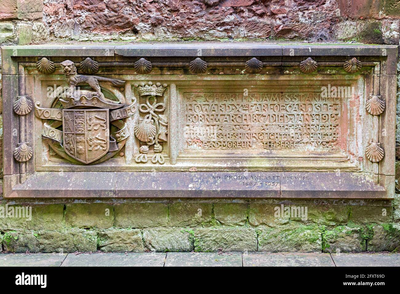 Tomba di Charles Howard, X conte di Carlisle, Lanercost Priory, Cumbria, Inghilterra, Regno Unito Foto Stock